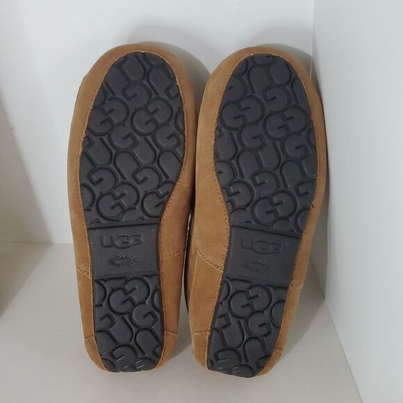 UGG Ascot Slipper Chestnut Suede Wool Comfort Loafer Men's US 10 New - Picture 12 of 13